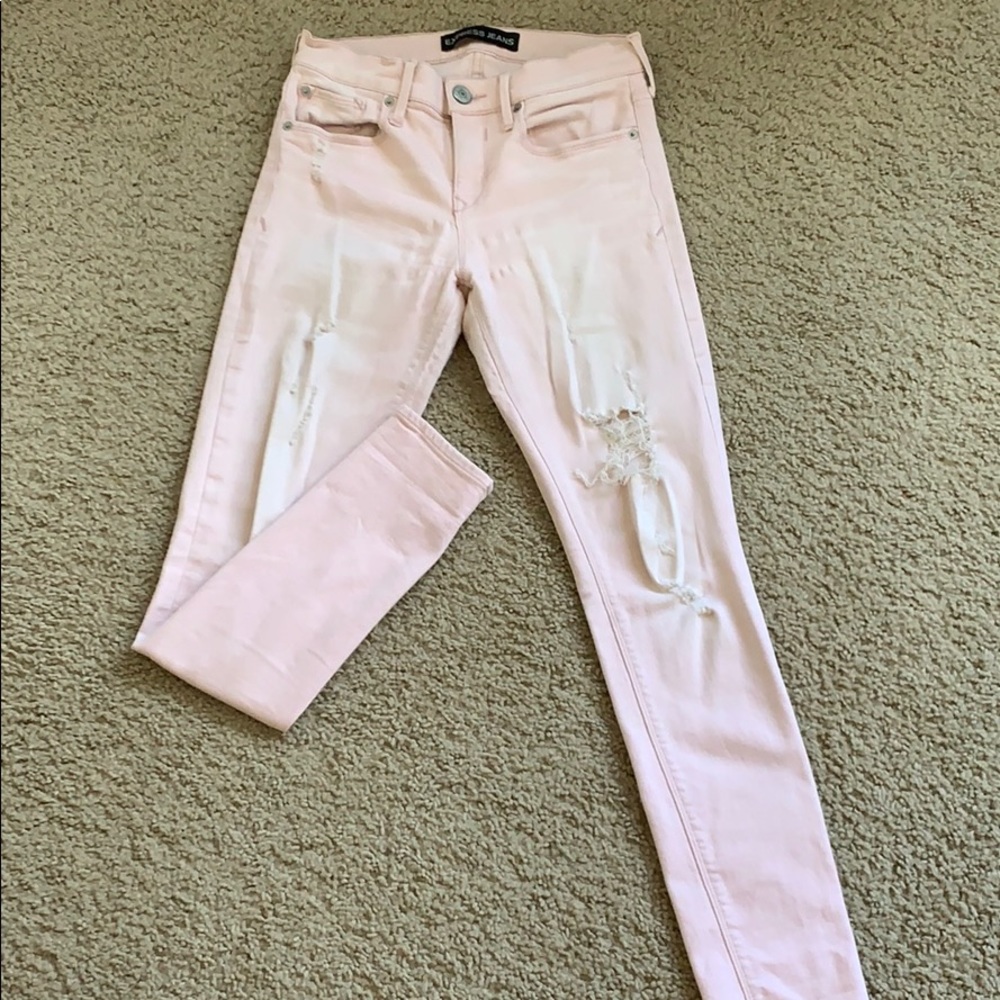 EXPRESS SOFT PINK JEANS SZ. 0